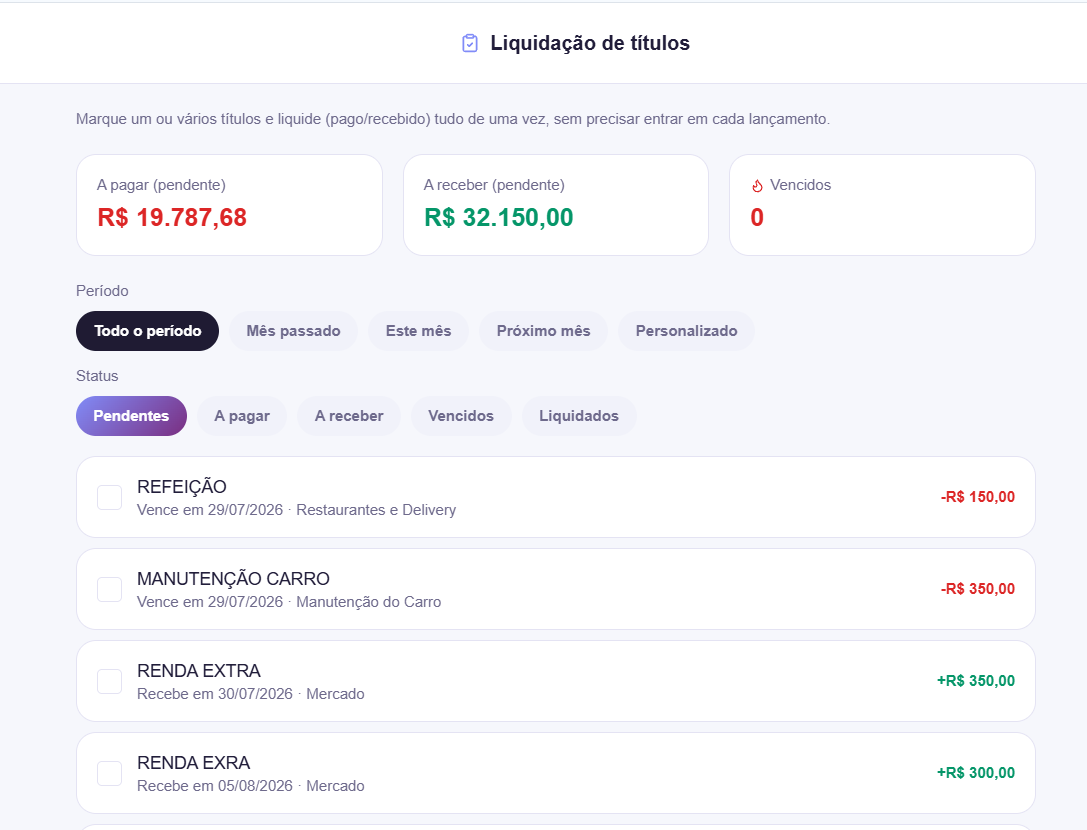 Liquidação de títulos